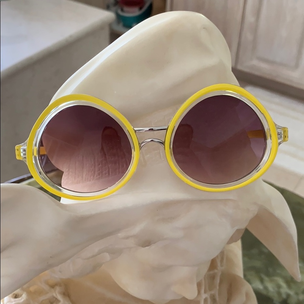 Yellow frame sunglasses